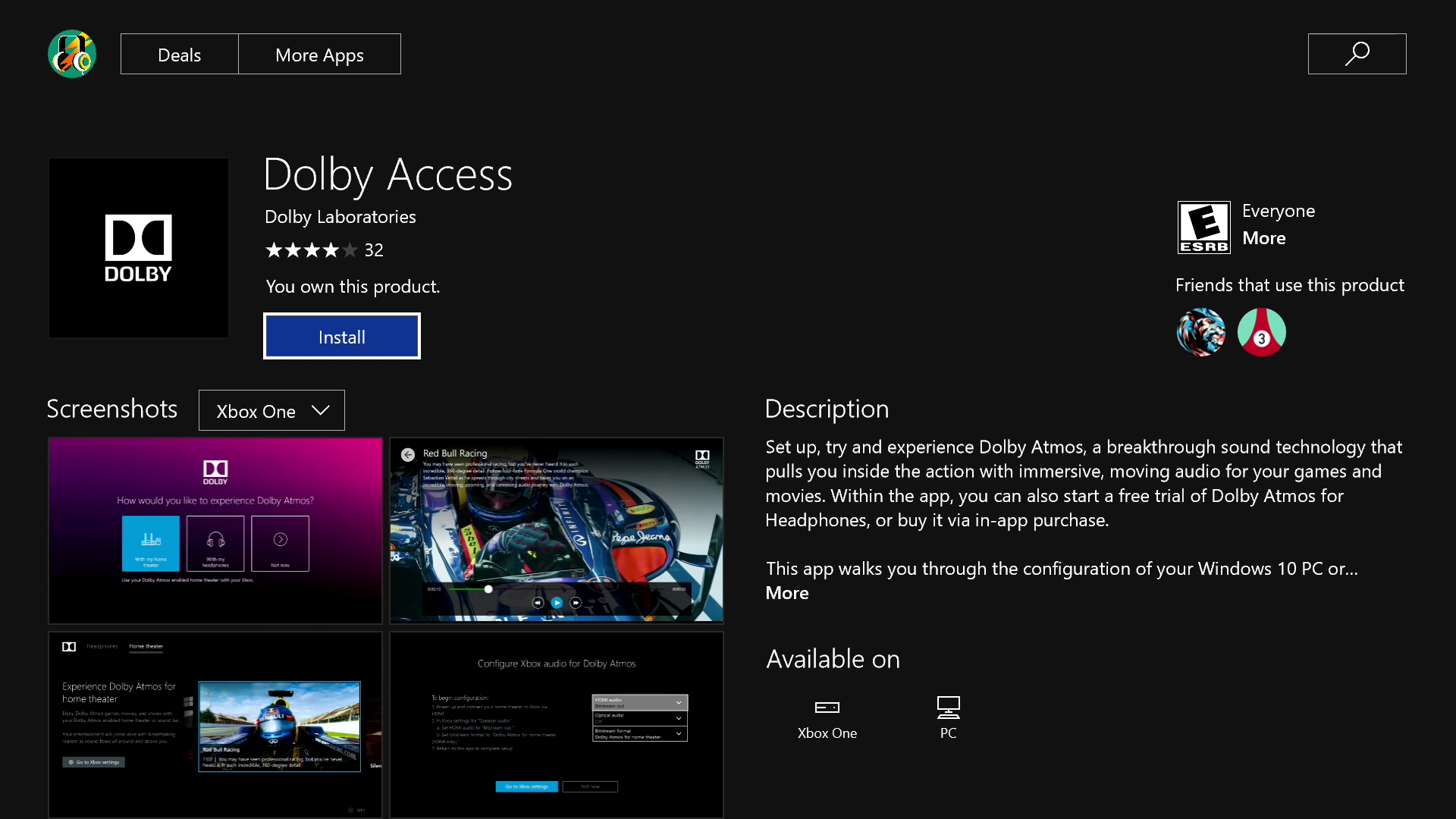 dolby access xbox price