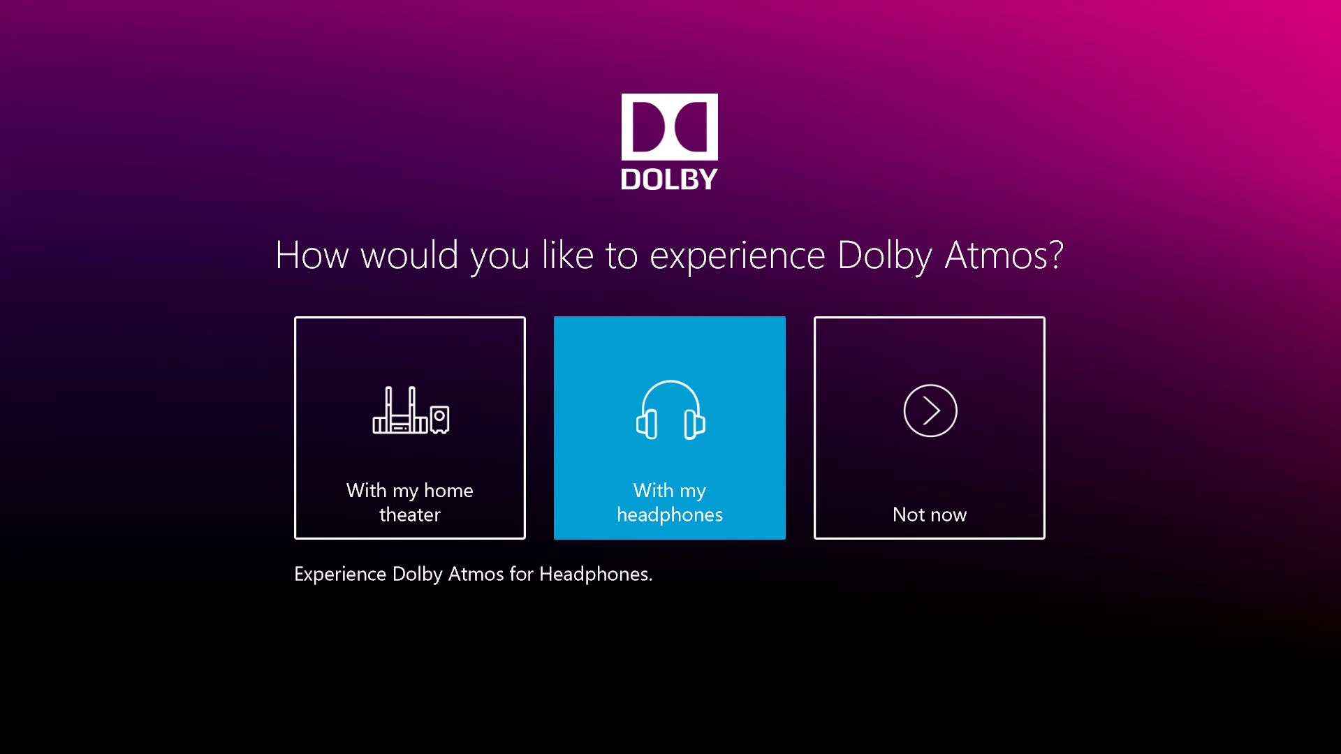 dolby atmos xbox one home theater